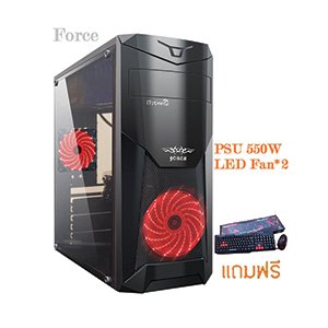 ATX CASE ITSONAS FORCE CRYSTAL ACRYLIC BLACK/RED